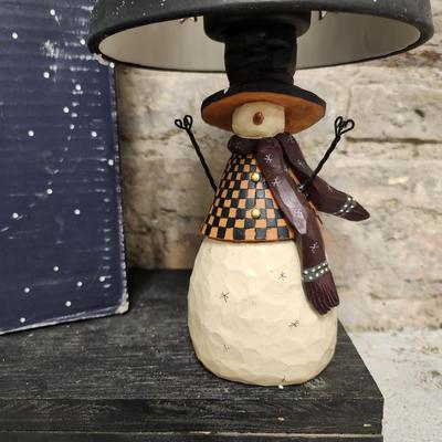 WillieRaye snowman votive lamp NIB