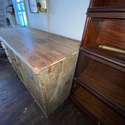 N186 Antique Farm Work/Kitchen Cabinet
