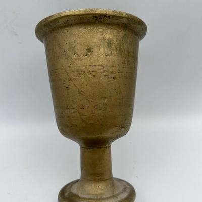 Antique Brass Mortar