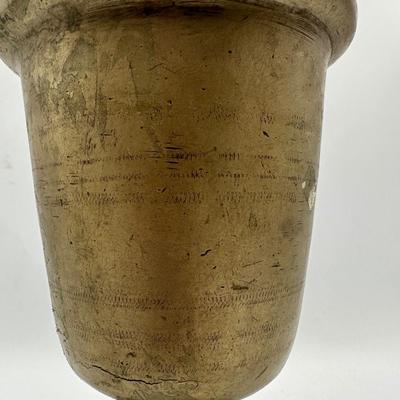 Antique Brass Mortar