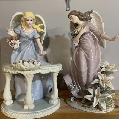 Lot of 2 Large Porcelain Figurines