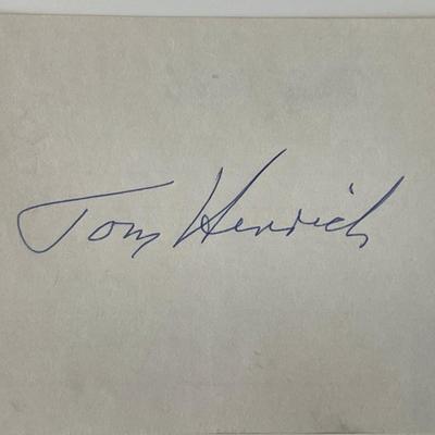 Tommy Henrich original signature cut