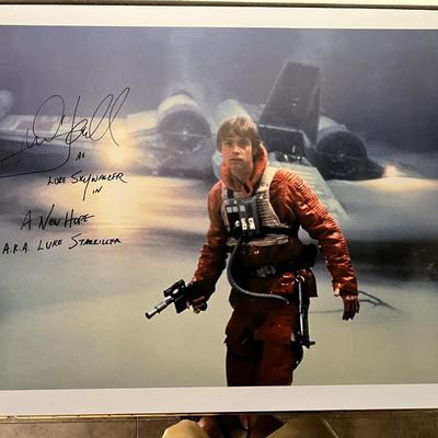 Star Wars Mark Hamill signed poster