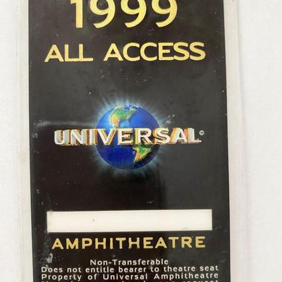 1999 Universal Amphitheatre All Access Pass