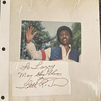 Little Richard photo album page with original signature 