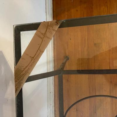 Four Vintage Wrought Iron Chairs & Table (See description)