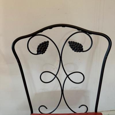 Four Vintage Wrought Iron Chairs & Table (See description)