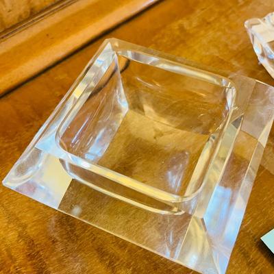 Val St. Lambert Box & Ashtray