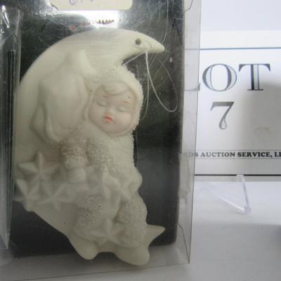 2 Older Dept 56 Snowbaby Christmas Ornaments