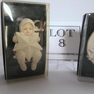 2 Older Dept 56 Snowbaby Christmas Ornaments In Boxes