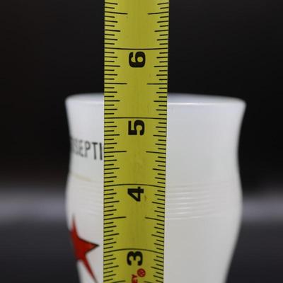 Milk Glass Barbershop Antiseptic Comb Glass
