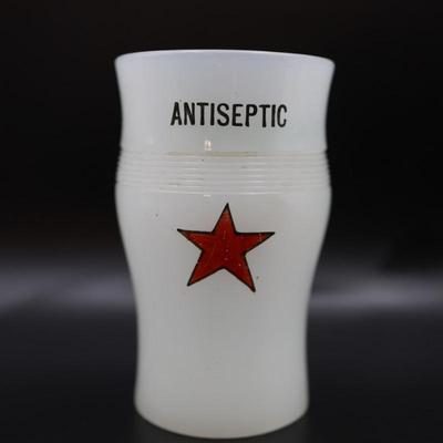 Milk Glass Barbershop Antiseptic Comb Glass