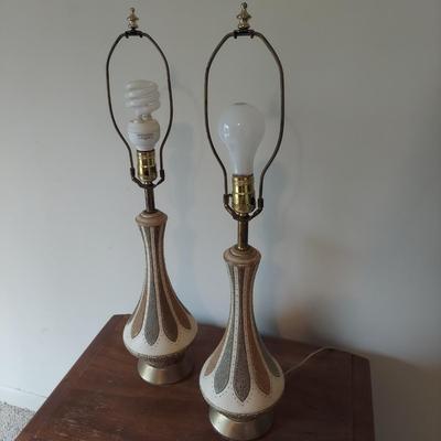 Pair of Quartite Creative Corp. Style MCM Lamps (B1-BBL)
