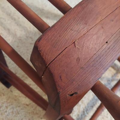 Antique Cane Seat Rocking Chair (B2-BBL)