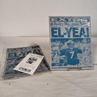 Metal Extra Rocky Mountain News EL-Yea Commemorative Press Plate