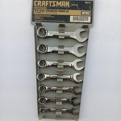 Brand new CRAFTSMAN 7-piece short Combination Metric Wrench set