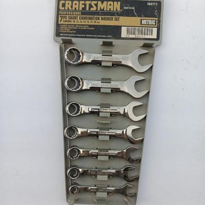 Brand new CRAFTSMAN 7-piece short Combination Metric Wrench set