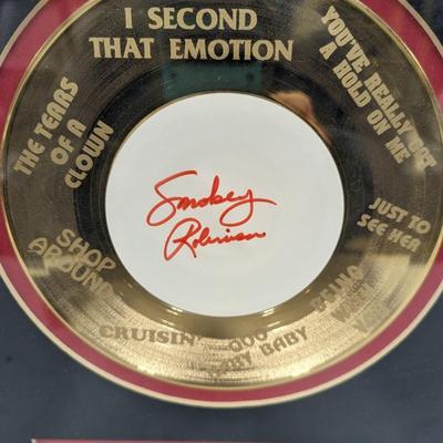 Signed Smokey Robinson "Greatest Hits" Limited Edition Etched Gold Plated Record 101/2500