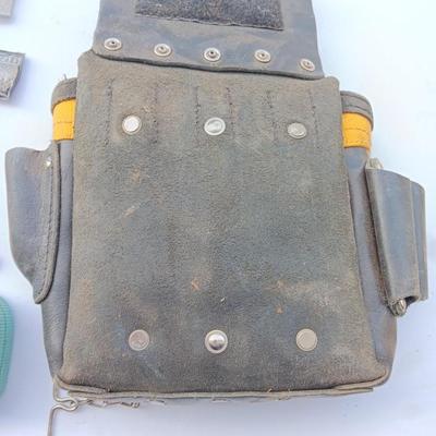 Dewalt tool bag with an assortment of hand tools - screwdrivers and more