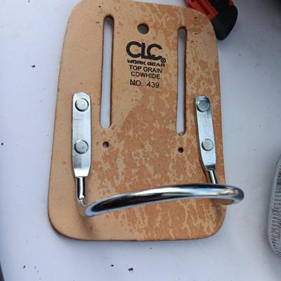 Nice SPARKY Electrician's Pouch with a hammer - tape measure and more