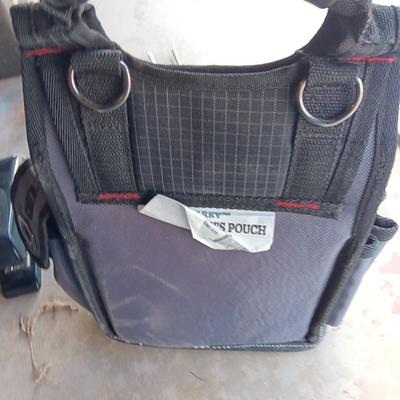 Nice SPARKY Electrician's Pouch with a hammer - tape measure and more