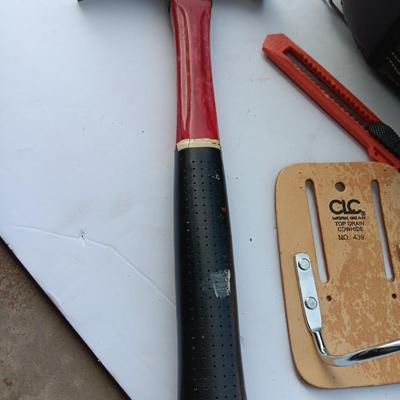 Nice SPARKY Electrician's Pouch with a hammer - tape measure and more