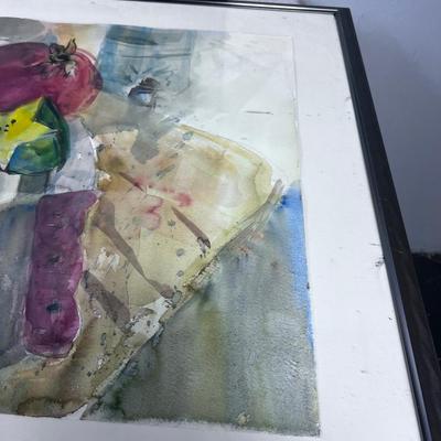 Framed Water Color by Sally Sweetland, Food Content