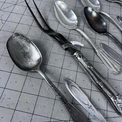 Mostly Old Silverplated Serving Wear. 