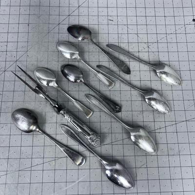 Mostly Old Silverplated Serving Wear. 