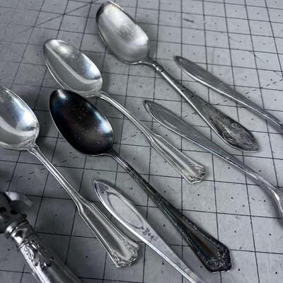 Mostly Old Silverplated Serving Wear. 