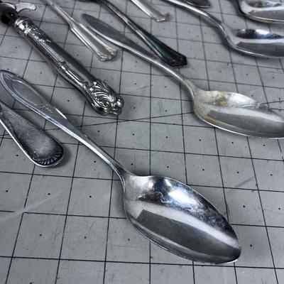 Mostly Old Silverplated Serving Wear. 