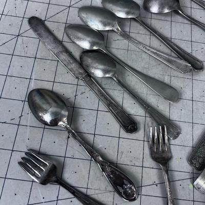 SILVER PLATE Mixed Some REALLY OLD Mid 1800's 