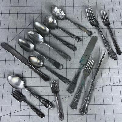 SILVER PLATE Mixed Some REALLY OLD Mid 1800's 