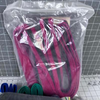 Karate Belts: Purple, Blue, Black, Green, Yellow 