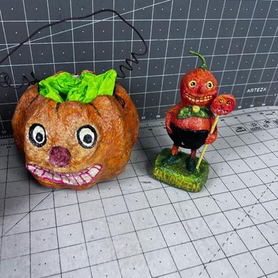 Paper Mache Pumpkin, SPOOKY! 