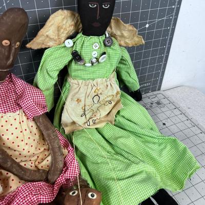 Hand Crafted Halloween Angels (5) 