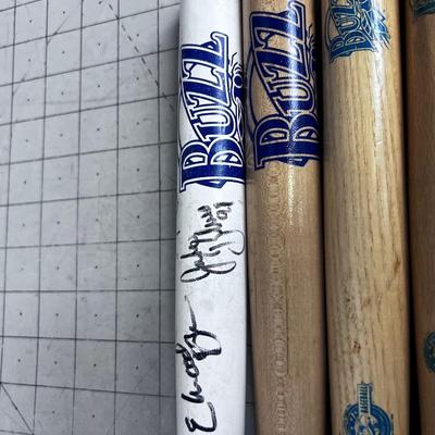 4 Souvenir Miniature BATS by Salt Lake Bees, 1 is autographed