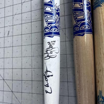 4 Souvenir Miniature BATS by Salt Lake Bees, 1 is autographed