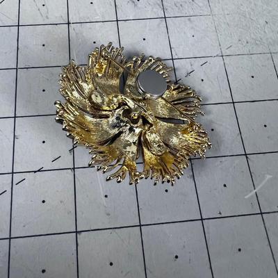 Joan Rivers GOLD Tone Brooch 