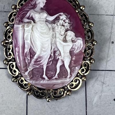 Vintage CAMEO ROSE STONE WOW!!! 