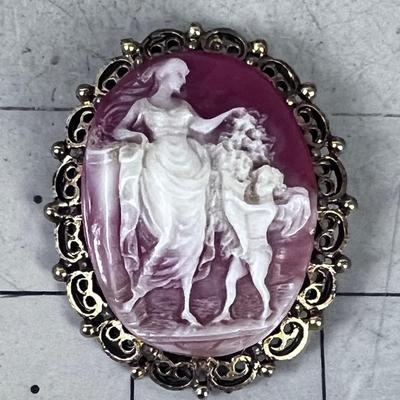 Vintage CAMEO ROSE STONE WOW!!! 