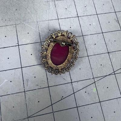 Vintage CAMEO ROSE STONE WOW!!! 