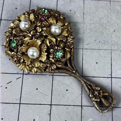 DARLING Gold and Bejeweled Small Mirror