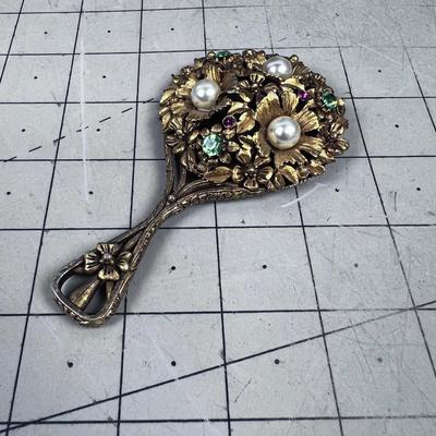 DARLING Gold and Bejeweled Small Mirror