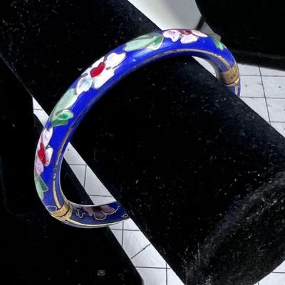 BLUE Enamel Bangel Bracelet 
