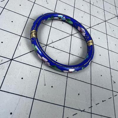 BLUE Enamel Bangel Bracelet 