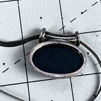 Synthetic AMBER on Really nice Silver Flat Chain