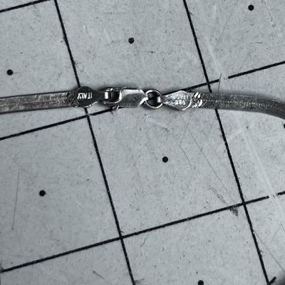 Synthetic AMBER on Really nice Silver Flat Chain