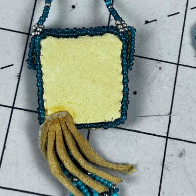 Green Bead and Medicine Pouch 