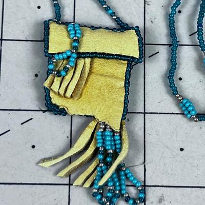 Green Bead and Medicine Pouch 